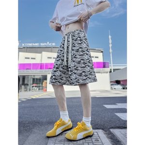 DK50001-P20短裤男女夏季新款休闲冰丝沙滩中裤宽松百搭五分裤图片