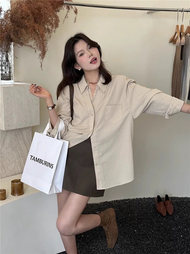 法式女春季百搭设计感领边拼蕾丝衬衣,女装衬衫,湘姗