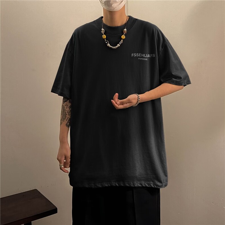 五分袖印花简约潮时尚潮牌青春流行男城市风貌圆领T恤DT004P25,男装T恤,星座1116-2