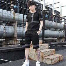 2021夏季新款原创短袖T恤学生五分裤运动套装潮男套装T707-P50，男装套装，星座1206（原A206）