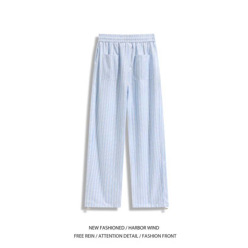 抖音品质潮流多巴胺撞色条纹宽松休闲裤B315-K25557-特p35控68,男装休闲裤,电商B315
