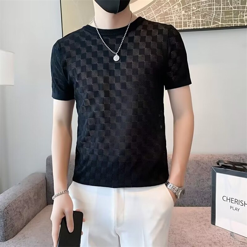 圆领文艺短袖时尚潮牌新款慵懒青春流行潮潮流夏季男纯色标准T恤图片