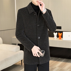 鹅绒内胆高品质毛呢大衣中长款加厚羽绒服外套上衣男D228P220，男装羽绒服，电商B226-2（原B217-2）