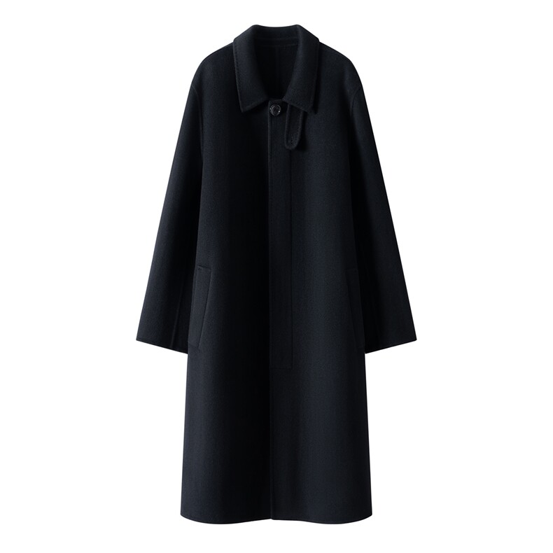 2025年秋季新款百搭男士高领大衣，男装毛呢大衣，织美生