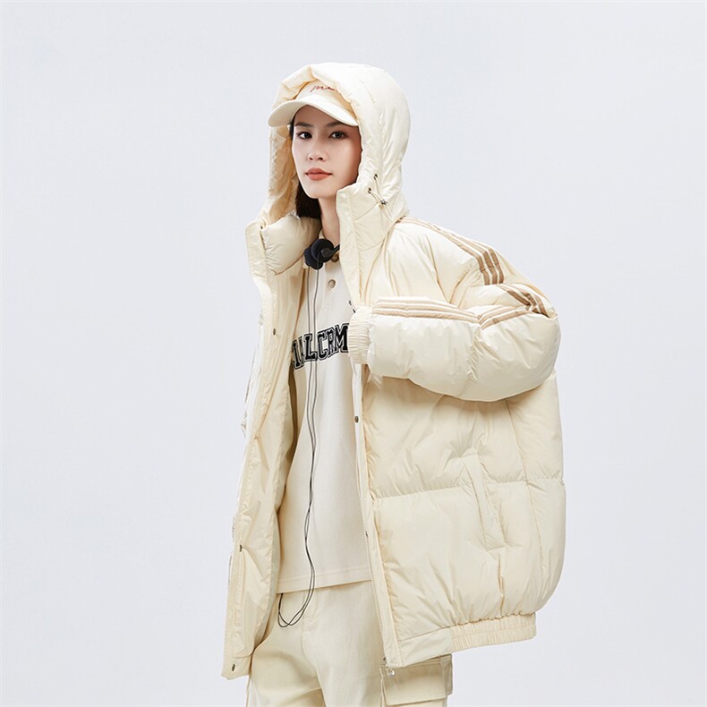 冬季港风三条杠撞色连帽棉衣加绒加厚拼色加厚棉衣外套MY6088P90，男装棉衣，电商A128