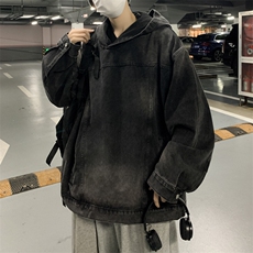 美式复古水洗牛仔帽衫秋冬潮牌ins夹克外套JK0818-P68，男装夹克，星座308B-2