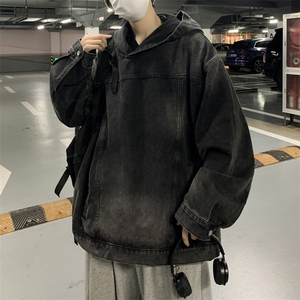 美式复古水洗牛仔帽衫秋冬潮牌ins夹克外套JK0818-P68图片