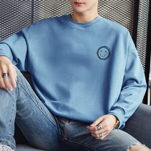 2026春季新款男装现货潮流笑脸印花卫衣休闲百搭男士大码F066-P16，男装卫衣，星座1816-2（原1210–2）