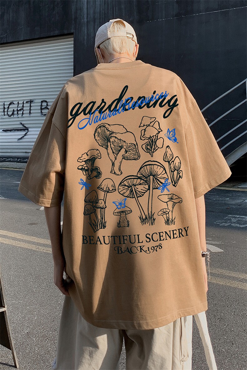 XZ517A-BK3006-P28大码男装2023涂鸦简约潮流情侣T,男装T恤,星座517A