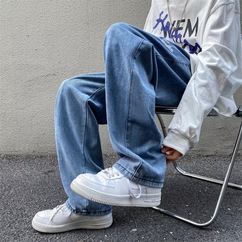 美式牛仔裤男春秋新款休闲直筒裤XK8007P40,男装牛仔裤,星座1116-2