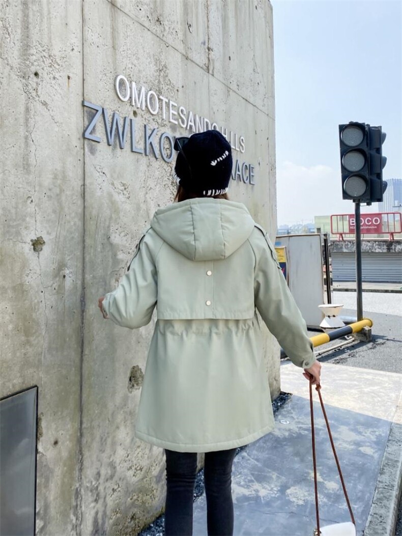 派克加中长款腰身抽绳收腰，其它，百变诱惑