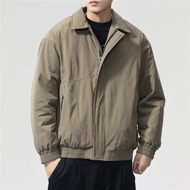 2025秋冬新款翻领工装夹克男户外登山服棉服,男装棉衣,电商D215