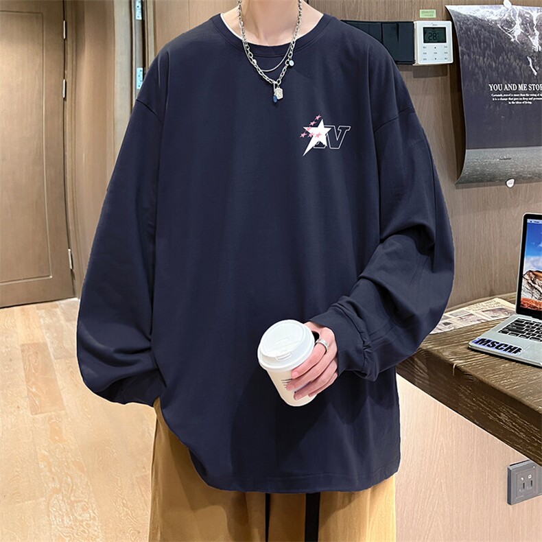 抖音得物供货量大从优可提供视频美式长袖T恤CT809特P25,男装T恤,电商A486-1