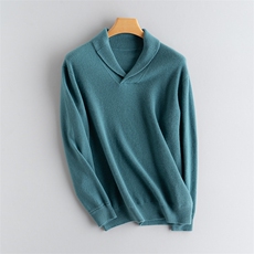 秋冬季新款舒适时尚百搭男士青果领羊绒套头衫男装，商品下架区，江帆羊绒