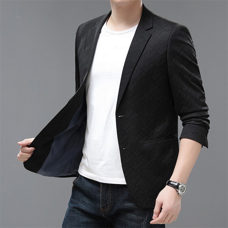 AH23167钱塘2020-3春季新款中年男士时尚西服简约休闲外套P142,男装西服,钱塘207-3