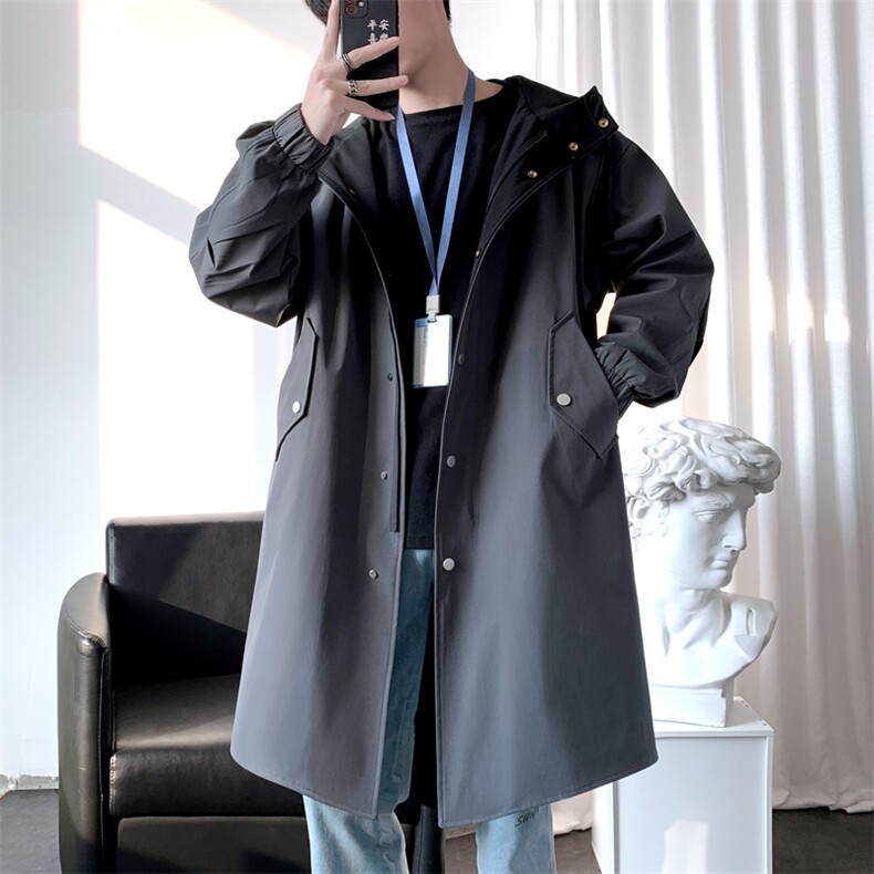 4万件长年大货冲锋风衣男中长款大衣男假两件F175款P105爆景F，男装风衣，星座401