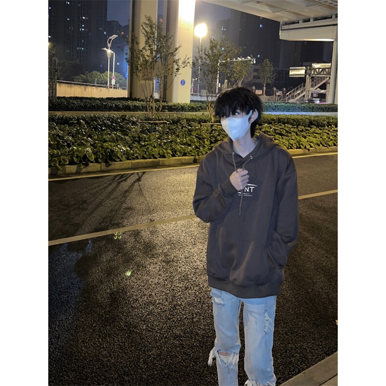 网红正能量英文连帽卫衣,男装卫衣,星座310A-4
