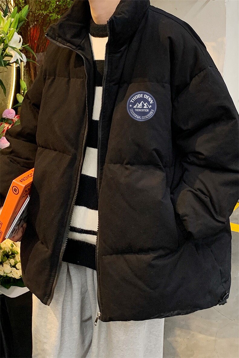 秋冬新款韩版加绒加厚保暖立领宽松棉服外套男MY2050P95控118,男装棉衣,电商A268