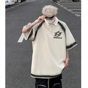 polo衫短袖t恤男 夏季宽松休闲半拉链体恤衫 XZ514-2-202491-P63图片