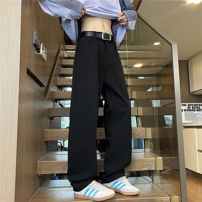 秋冬季男士裤子轻商务五袋款休闲裤直筒宽松百搭长裤子M2555-P45图片
