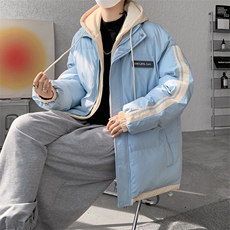 棉服男冬季新款港风宽松假两件连帽棉衣MF8587-特P78，男装棉衣，星座214-3