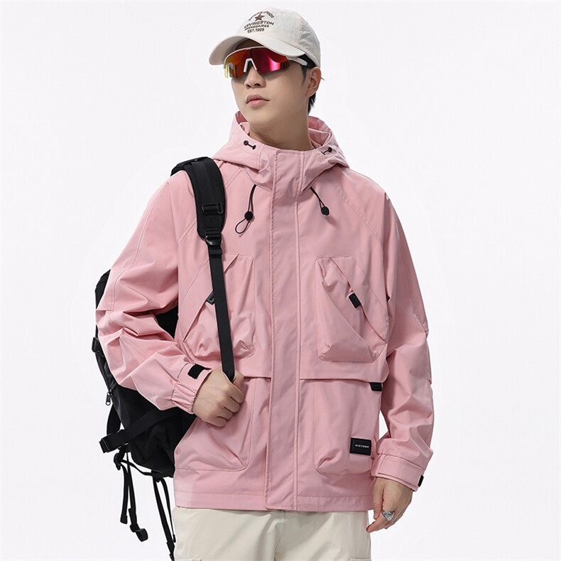 2025春秋季新款登山服男士夹克宽松潮流速干连帽外套F0913-P100,男装夹克,电商D215