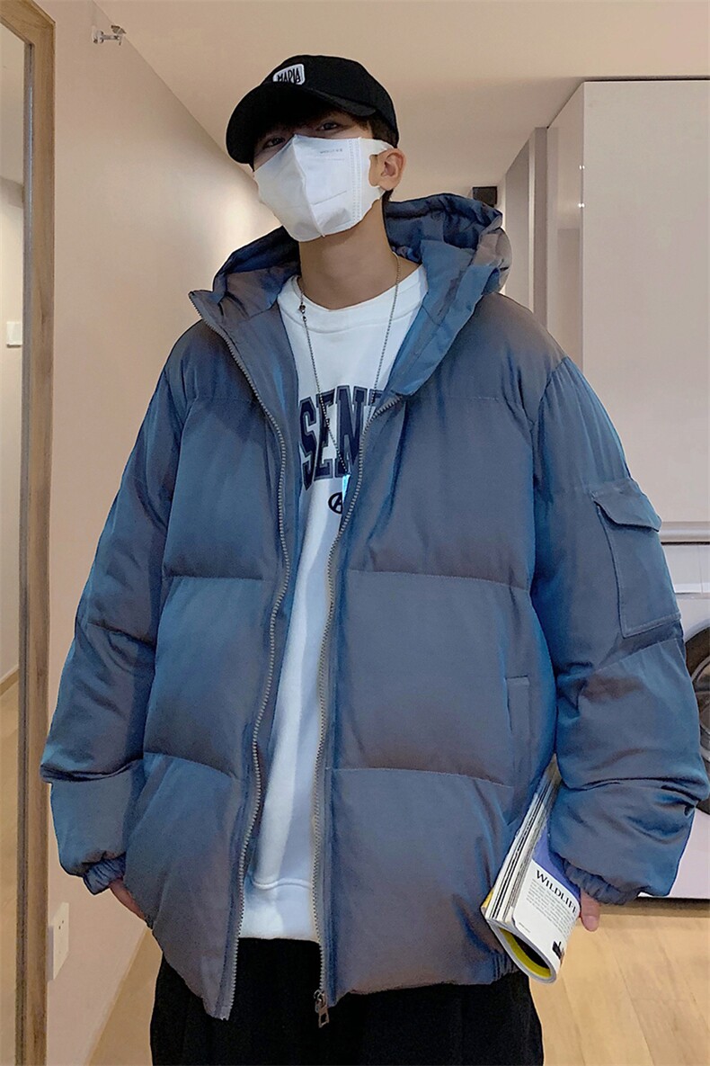 M662P80港风外景棉衣纯色百搭加大码情侣装学生外套棉服冬装,男装棉衣,电商A026-1