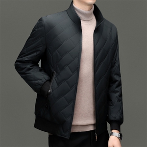 轻薄棉服男士2026新款休闲立领中老年夹克二棉短款棉衣外套图片