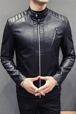 2023秋冬社会小伙PU皮衣男生机车皮夹克帅气休闲外套LE601-P95，男装皮衣，星座1105-3