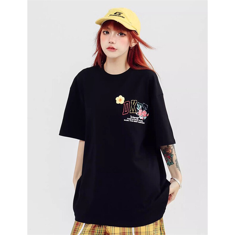 万针全刺绣工艺抖音得物高品质260克重磅纯棉双纱美式高街短袖T恤,男装T恤,电商A486