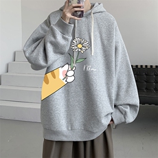 连帽卫衣男大码运动服帽衫外套WY2265-P35加绒款-P40，男装卫衣，电商A040