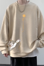 麂皮绒卫衣男大码重磅长袖t恤男JW81013-P35，男装卫衣，电商A040