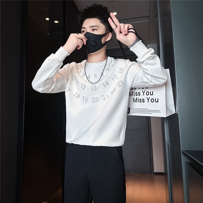 高级感烫钻设计感卫衣外套男社会小伙店主风301C-WY37-P58控78,男装卫衣,星座301C（原B323）