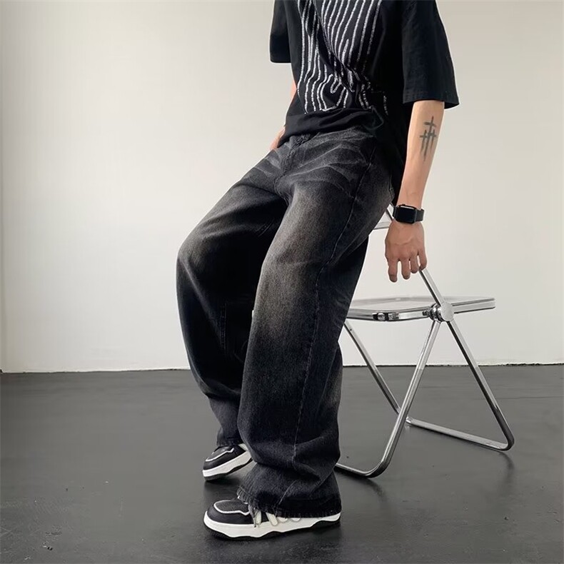 美式牛仔裤男春秋新款休闲直筒裤X12P45,男装牛仔裤,星座1116-2