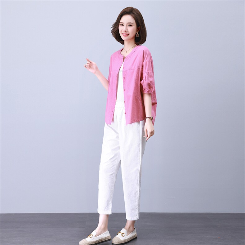 时尚休闲拼接套装女宽松显瘦气质百搭两件套,女装套装/套裙,叶笙衣