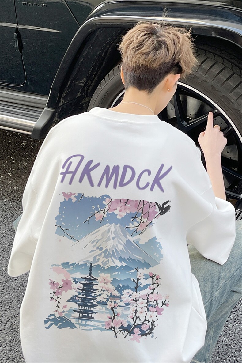 图案已注册夏季ins韩版情侣短袖T恤男潮宽松休闲半袖体恤D050/P25,男装T恤,电商B209