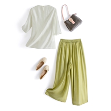 （又又又加码到XXXL了）水衣源23001款新中式小衫配阔腿裤套装，女装汉服/婚纱/旗袍/礼服，水衣源