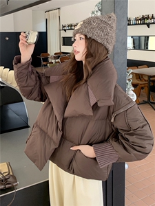 衣秀之家2319款短款大翻领加厚时尚羽绒服冬季保暖外套女图片