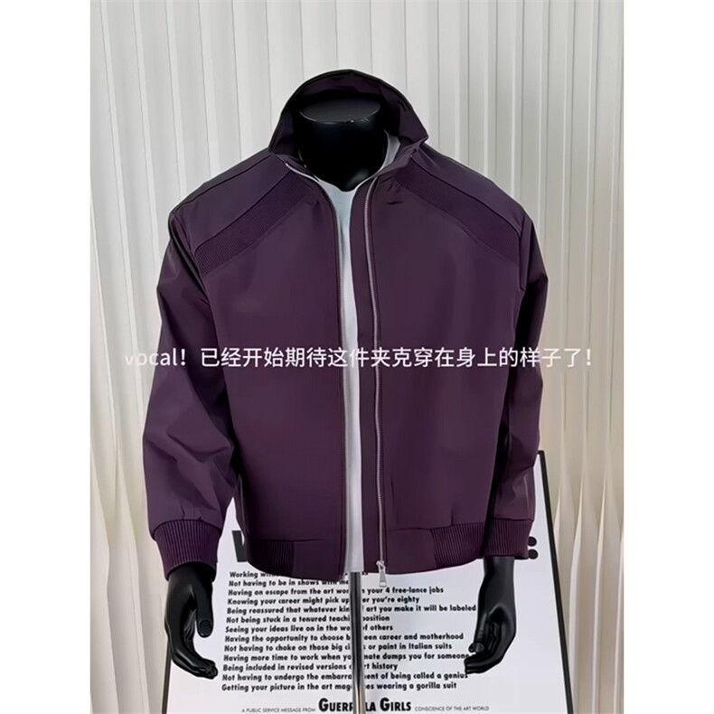 高品质春装新款老钱风美式高街解构立领棒球服飞行夹克潮休闲外套,男装夹克,电商A486-1