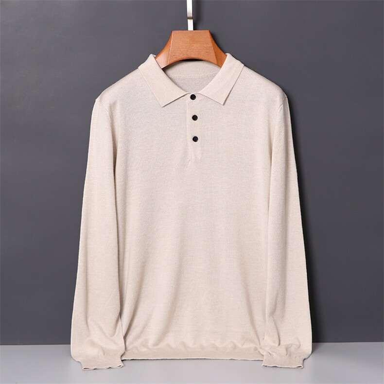 2025年秋季新款百搭男士POLO领长袖套头羊毛衫，男装羊毛衫，迅太羊绒