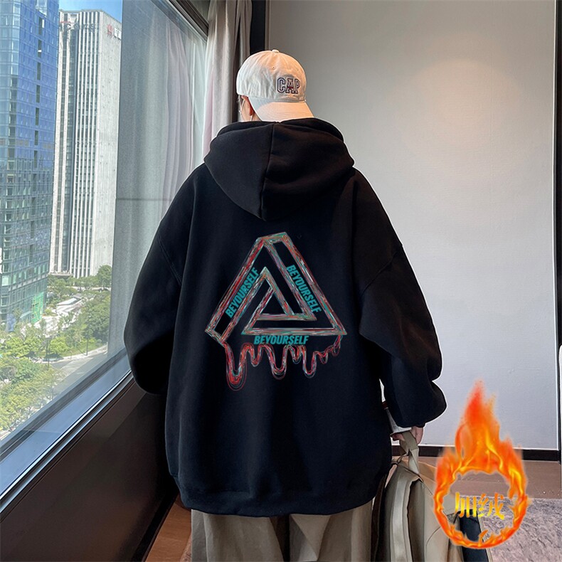 500g重磅卫衣男款春秋潮牌硬挺连帽cleanfit美式复古外套oversize，男装卫衣，星座313B-2