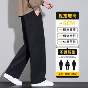 美式宽松直筒休闲裤男生秋冬百搭垂感卫裤阔腿高街裤子Z2602-P40图片