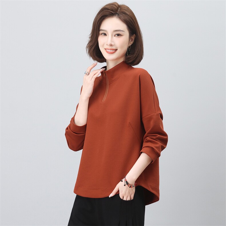 时尚休闲运动女2025春秋新款中年妈妈宽松显瘦减龄卫衣,女装卫衣/绒衫,璐依舞