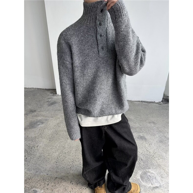 Beautget春季美式复古翻领POLO衫卫衣情侣简约百搭休闲套头卫衣,男装Polo衫,星座506A