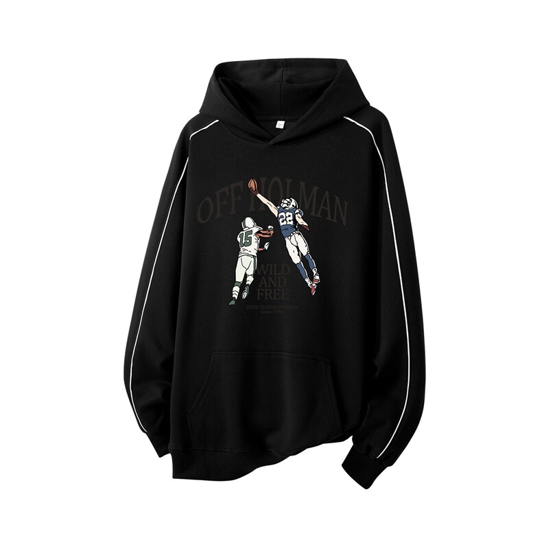 得物供货、复合重磅420克现货连帽卫衣宽松HD019-1-WYT25261-P45,男装卫衣,电商019-1