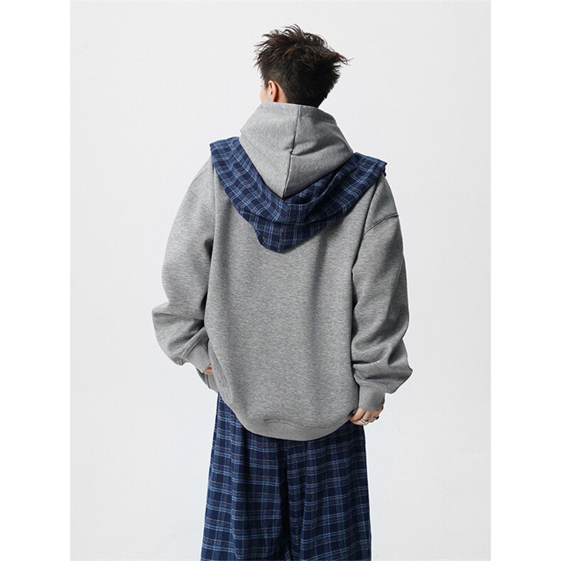 小众两连帽撞色大码卫衣套装T797特P65K797特P42TZ797特P107,男装休闲套装,电商A059