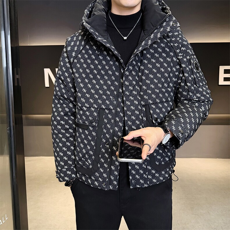 2025冬季新款冲锋衣羽绒服男士连帽加厚羽绒服B240-YR98010-P245,男装夹克,电商B240