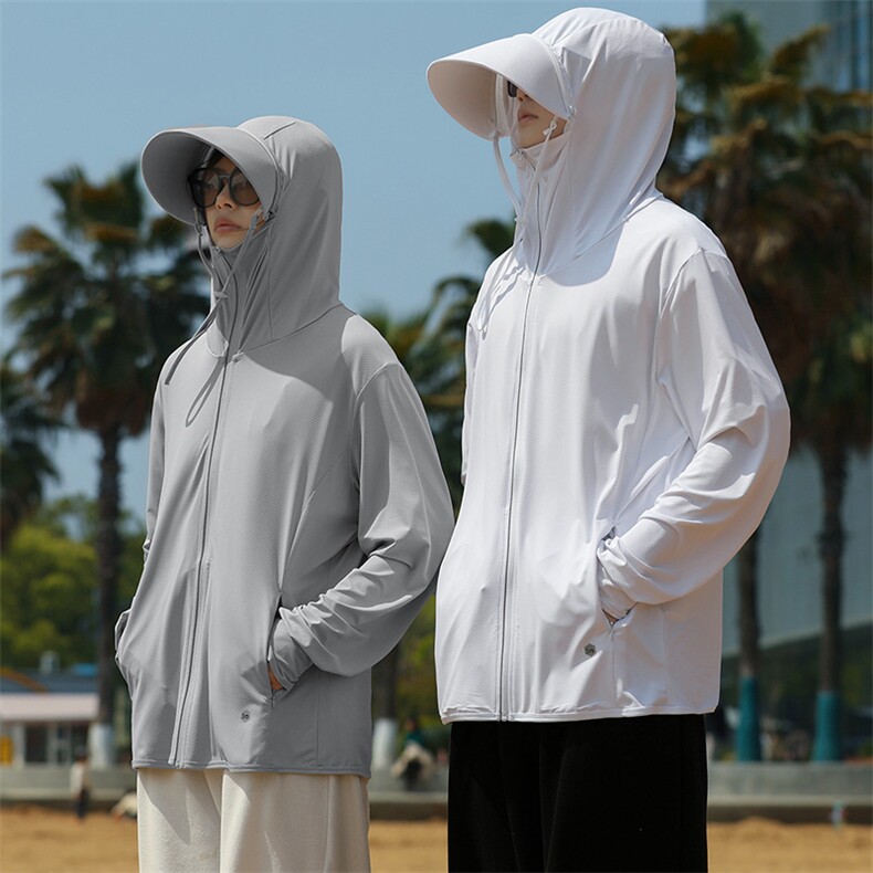 夏上新中性冰感时尚防晒衣可拆卸帽檐上衣外套男女情侣9109-P45,男装防晒衣,电商A441-1