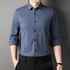 D66267钱塘2020-2中年男士春秋新款时尚休闲简约条纹衬衣P57，男装衬衫，钱塘207-2