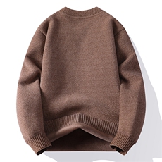 毛衣男秋冬休闲圆领纯色一体绒加绒加厚针织衫毛衣5203-P47，男装针织衫/毛衣，星座310B-3